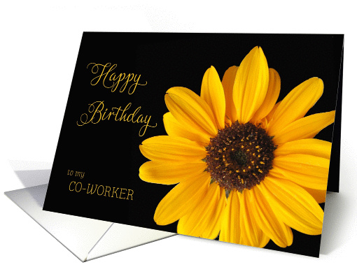 Co-worker - Happy Birthday Sunflower card (470765)