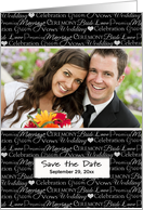 Save the Date Wedding Words Custom Photo / Date card