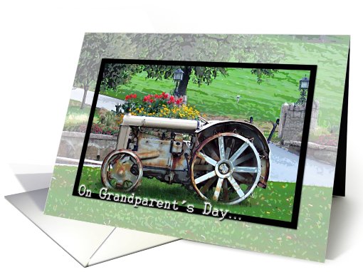On Grandparents Day - Tractor card (472952)