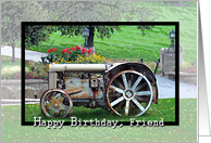 Friend birthday - Tractor card