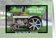 Uncle ___th birthday Tractor - custom name age card