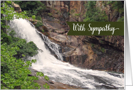 With Sympathy Waterfall card