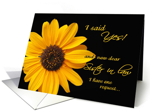 Be my maid of honor - Sister-in-law card (473167)