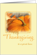 Boss - Thanksgiving Pumpkin card