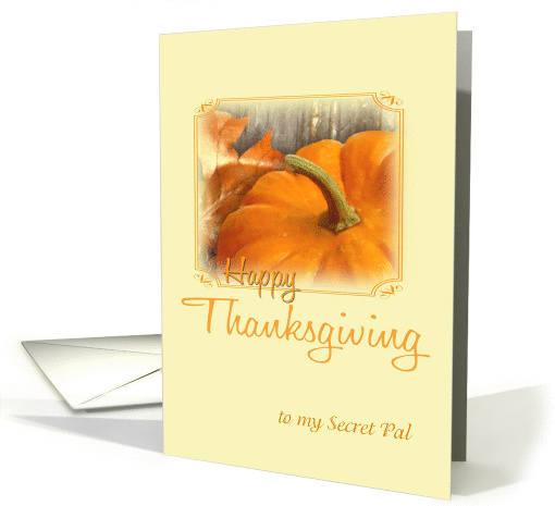 Secret Pal - Thanksgiving Pumpkin card (481968)