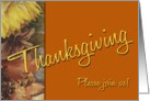 Thanksgiving Invitation card