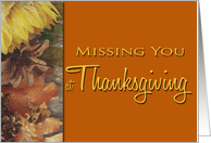 Missing you at Thanksgiving card