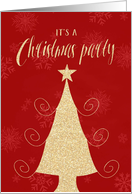 It’s a Christmas Party sparkly Invitation card