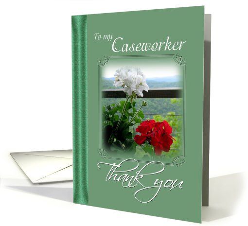 Caseworker - Thank you flowers card (497046)