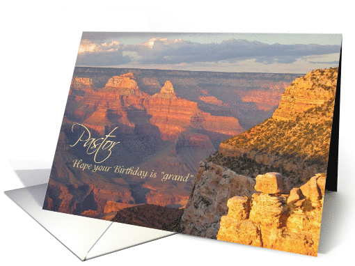 Pastor Birthday Grand Canyon card (505544)