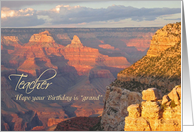 Teacher Birthday Grand Canyon card
