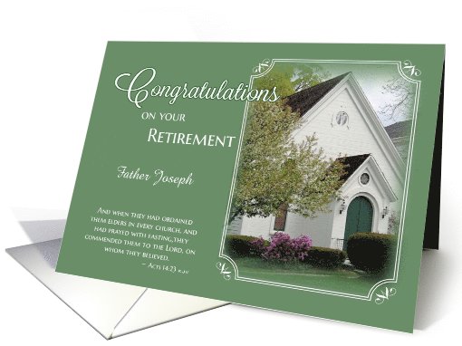 Priest Retirement Congratulations - Custom Name card (505576)