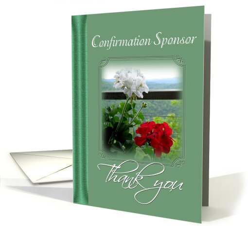 Thank you Confirmation Sponsor flowers card (512715)