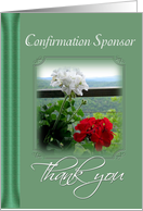 Thank you Confirmation Sponsor flowers card