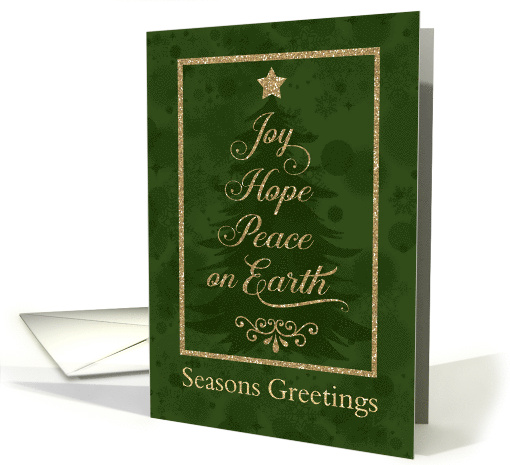 Joy Hope Peace Seasons Greetings card (521131)
