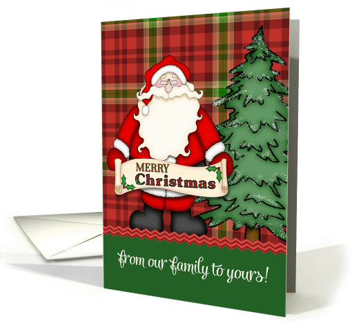 Merry Christmas from our family to yours card (521648)