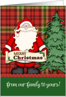 Merry Christmas from our family to yours card