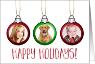 Custom Photo Card Happy Holidays Ornaments card