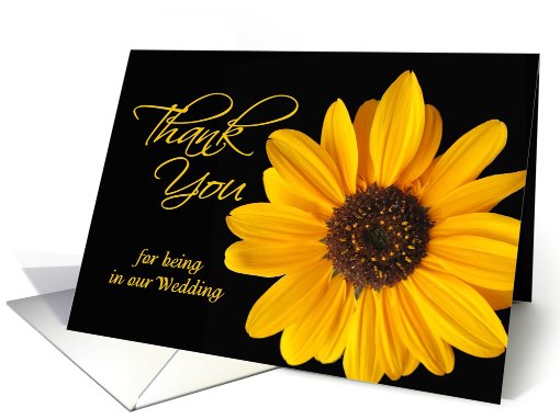 Thank you for being in our wedding - sunflower card (529622)