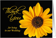 Thank you for being in our wedding - sunflower card