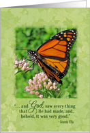 Birthday butterfly bible verse card