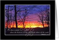 Sunset bible verse card