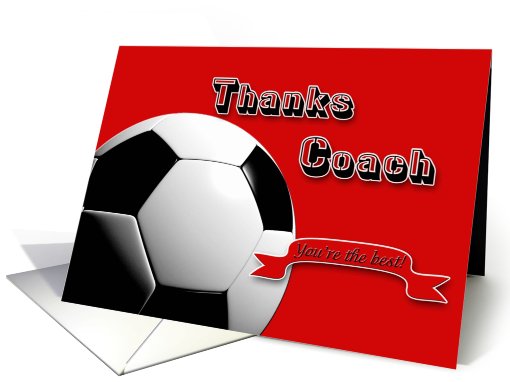 Thanks Soccer Coach card (555141)