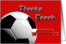 Thanks Soccer Coach card