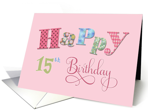 15th Happy Birthday card (563760)