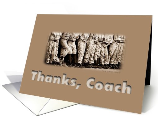 Baseball Thank you Coach card (564384)