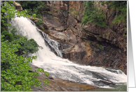 Blank waterfall at Tallulah Gorge State Park, Georgia card