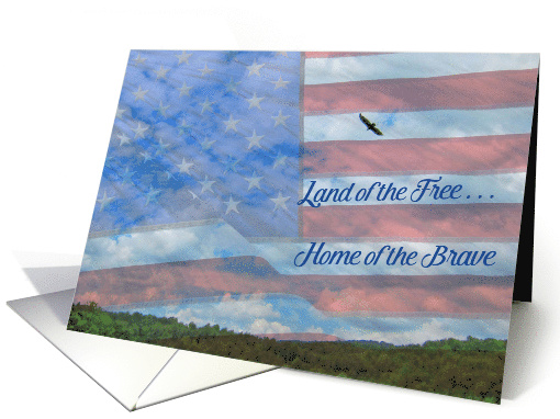 Land of the Free Veterans Day card (643121)