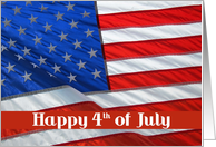 Happy 4th of July U.S. Flag card