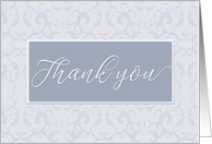 Business Thank You Blue Gray card