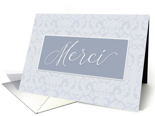 Business Thank You, Merci, French Blue Gray card (665031)