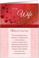 Anniversary To my Wife, Why do I Love You? card