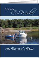 Father’s Day to Co-worker - Fishing Boat card