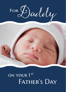 1st Father's Day to Daddy photo card