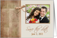 Save the Date, Pink & Ivory, Photo Card Template card