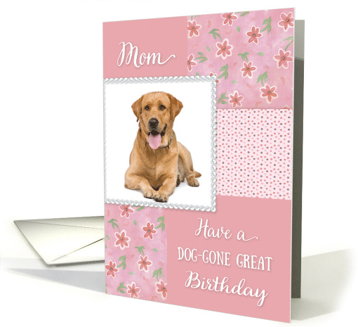 Dog-gone Great Birthday for Mom - Photo Card Template card (838542)