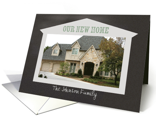 Our New Home Name / Photo Template card (838546)