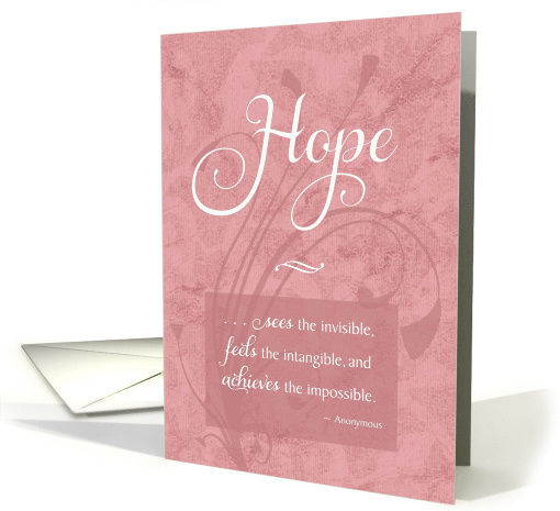 Hope - Cancer Patient Caregiver Encouragement card (845907)