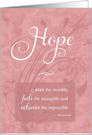 Hope - Serious Illness Encouragement card