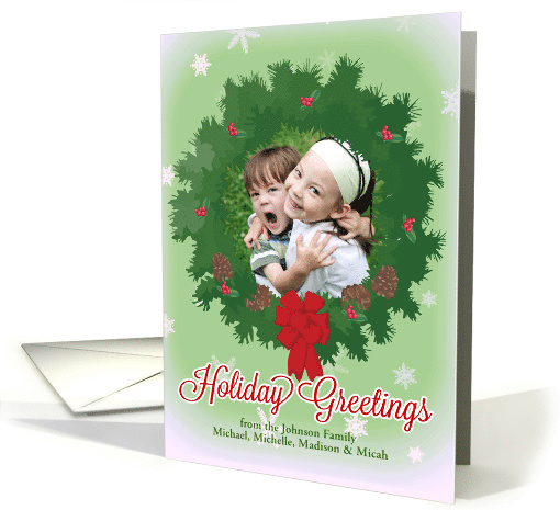 Holiday Wreath custom photo card (853994)