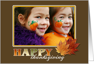 Happy Thanksgiving custom photo card