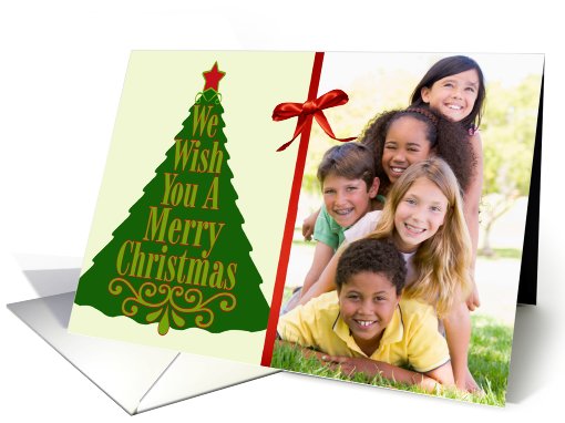 We Wish You a Merry Christmas Tree - Custom Photo card (876194)