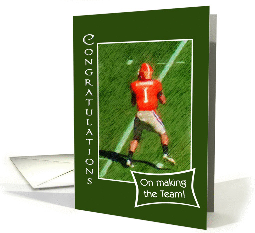 Football - Congratulations on making the team card (882735)