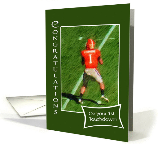 Football - Congratulations on your 1st touchdown card (882737)