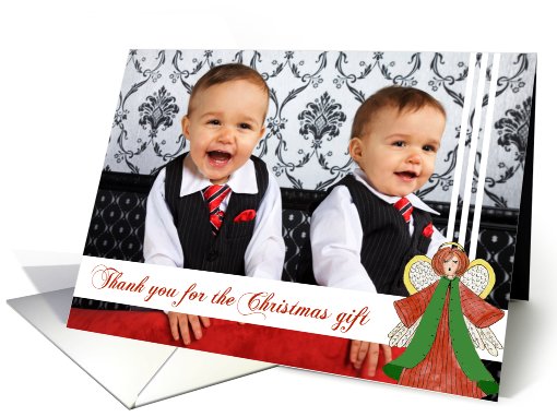 Angel Photo Card - Thank you for the Christmas Gift card (888867)