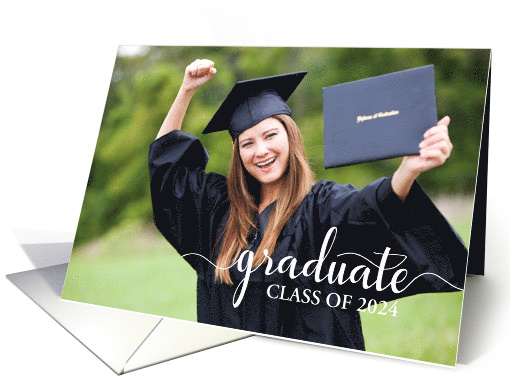 Graduation Party Invitation Class of 2024 Custom Photo card (921054)